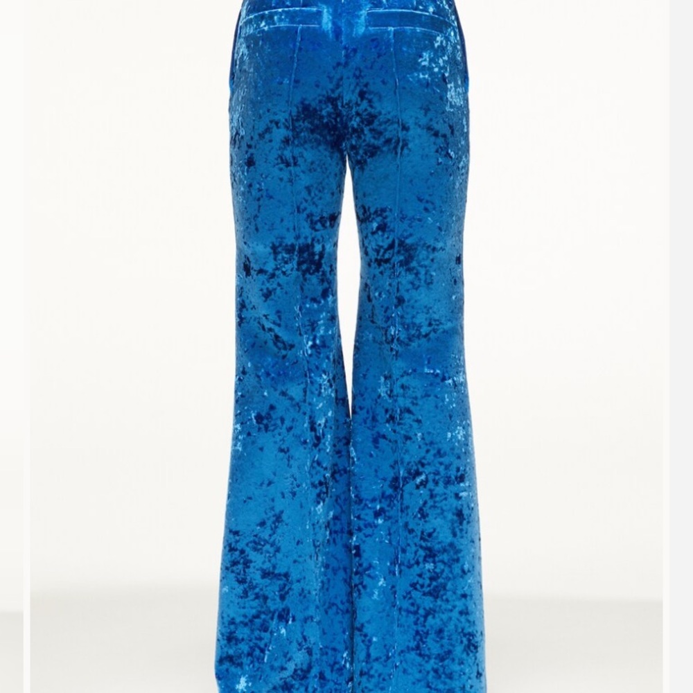 ISO H&M CRUSHED- Velvet Cobalt Blue Pants - Picture 3 of 3